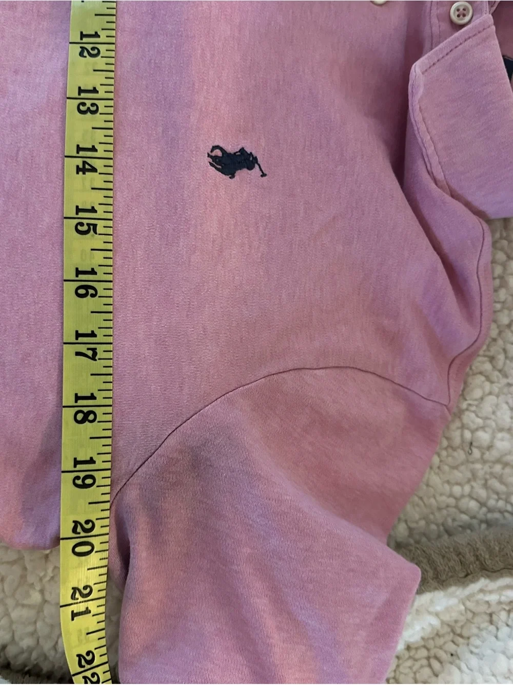 Ralph Lauren Pink Polo Shirt with Navy Pony